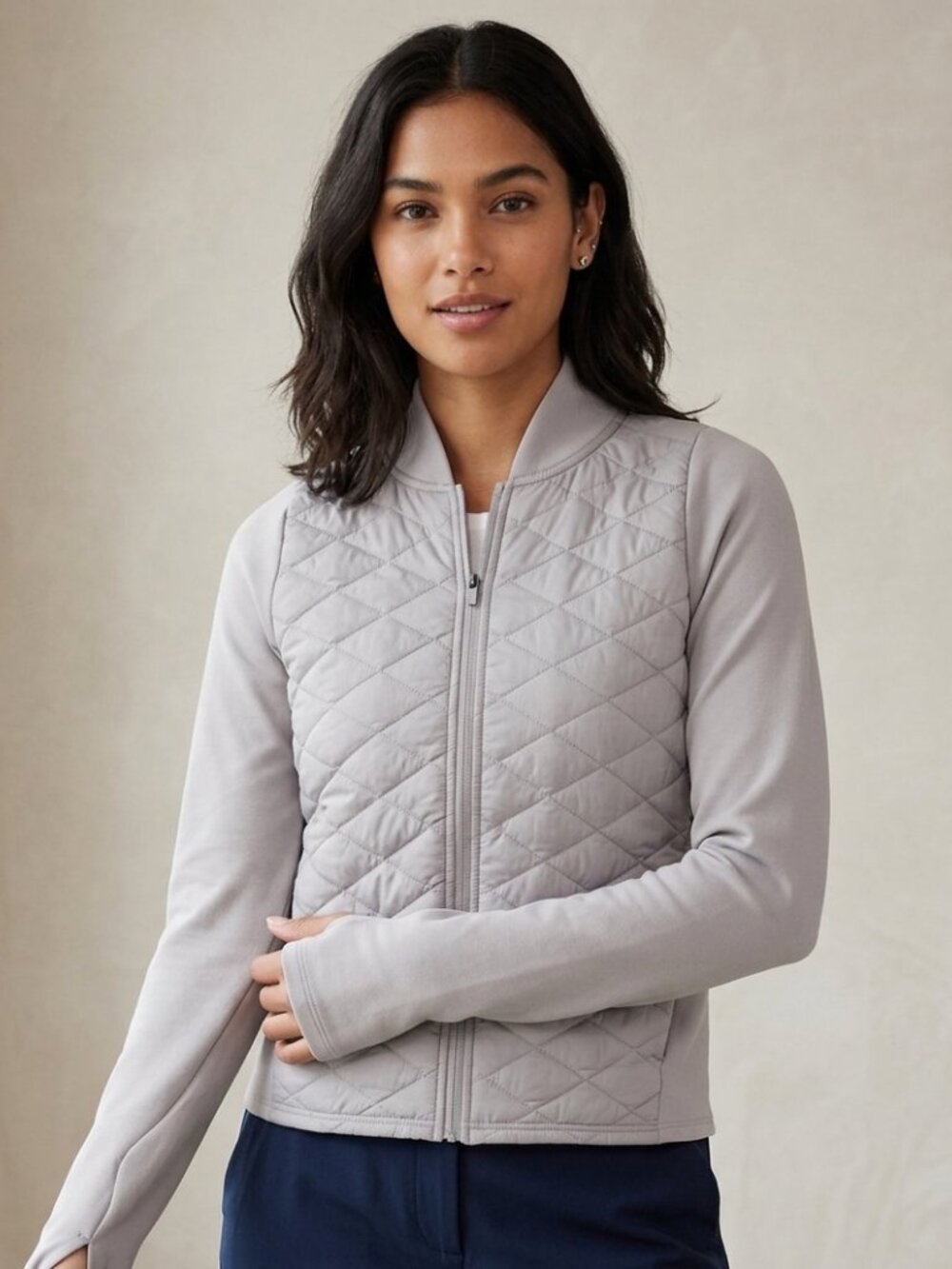 Nike‎ AeroLayer Thermo Running Jacket Atmosphere Grey Women's Size Medium